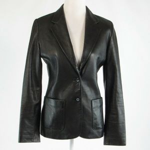 Leather blazer jacket